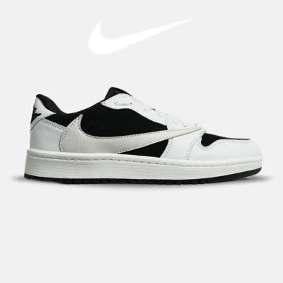 کفش کتانی مردانه سفید مشکی NIKE travis scott مدل 7030