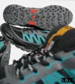کفش کتانی مردانه و زنانه مشکی طوسی آبی Salomon Waterproof V.2 مدل 6718 - Image 10
