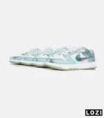 کفش کتانی مردانه و زنانه آبی سفید NIKE dunk low steam puppet مدل 7225 - Image 6