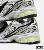 کفش کتانی مردانه و زنانه سفید نقره ای لیمویی NEW BALANCE 1064 مدل 5626 - Image 5