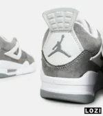 کتانی ساقدار زنانه و مردانه طوسی Nike air jordan 4 مدل 6467 - Image 9