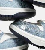 کفش کتانی مردانه و زنانه سفید آبی NIKE dunk low steam puppet مدل 7221 - Image 6
