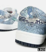کفش کتانی مردانه و زنانه سفید آبی NIKE dunk low steam puppet مدل 7221 - Image 10