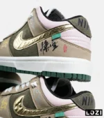 کفش کتانی مردانه و زنانه کرم سبز طلایی نایک NIKE Dunk Low Remastered مدل 7327 - Image 3