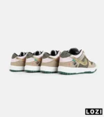 کفش کتانی مردانه و زنانه کرم سبز طلایی نایک NIKE Dunk Low Remastered مدل 7327 - Image 8