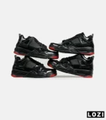 کتانی ساقدار زنانه و مردانه مشکی Nike air jordan 4 مدل 6818 - Image 2