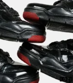 کتانی ساقدار زنانه و مردانه مشکی Nike air jordan 4 مدل 6818 - Image 5