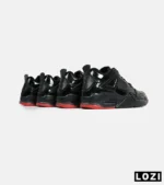 کتانی ساقدار زنانه و مردانه مشکی Nike air jordan 4 مدل 6818 - Image 8