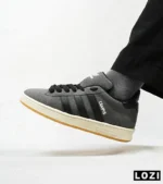 کفش کتانی مردانه طوسی مشکی ADIDAS Campus مدل 4693 - Image 2