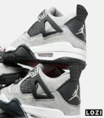 کتانی ساقدار مردانه طوسی مشکی Nike air jordan 4 مدل 5928 - Image 3