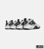 کتانی ساقدار مردانه طوسی مشکی Nike air jordan 4 مدل 5928 - Image 8