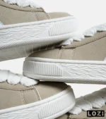 کفش کتانی ورزشی کرم مردانه و زنانه PUMA suede XL مدل 6891 - Image 5