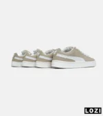 کفش کتانی ورزشی کرم مردانه و زنانه PUMA suede XL مدل 6891 - Image 8
