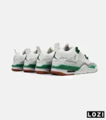کتانی ساقدار زنانه و مردانه سفید طوسی سبز Nike air jordan 4 مدل 4829 - Image 9