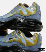 کفش کتانی مردانه و زنانه آبی طلایی NIKE AirMax Plus TN Ultra مدل 6880 - Image 3