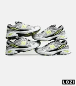 کفش کتانی مردانه و زنانه سفید مشکی لیمویی NEW BALANCE 1064 V.2 مدل 7010 - Image 2
