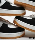 کفش مردانه و زنانه طوسی مشکی سفید NIKE AIR FORCE مدل 5345 - تصویر 7