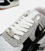 کفش مردانه و زنانه طوسی مشکی سفید NIKE AIR FORCE مدل 5345 - تصویر 9