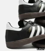 کفش کتانی مردانه و زنانه سامبا مشکی قهوه ای 4234 - Image 12
