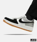 کفش مردانه و زنانه طوسی مشکی سفید NIKE AIR FORCE مدل 5345 - تصویر 2