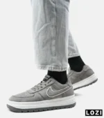 کفش کتانی مردانه طوسی نایک NIKE AIR FORCE مدل 2174 - Image 6