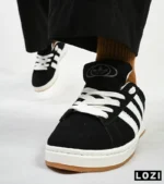 کفش کتانی مردانه مشکی سفید ADIDAS Campus مدل 4440 - Image 4