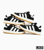 کفش کتانی مردانه مشکی سفید ADIDAS Campus مدل 4440 - Image 5
