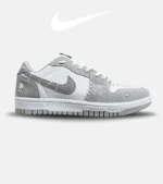 کفش کتانی مردانه و زنانه طوسی سفید نایک NIKE jordan Vodoo مدل 6061