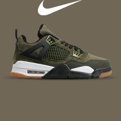 کتانی ساقدار زنانه و مردانه سبز Nike air jordan 4 مدل 7305