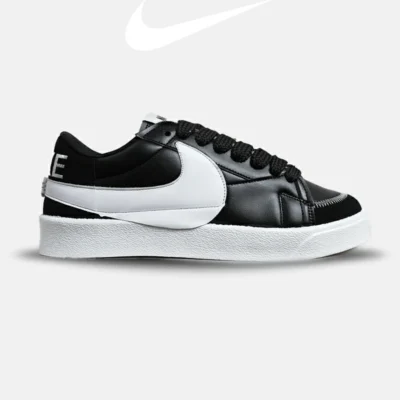کفش نایک مردانه و زنانه مشکی سفید Nike Blazer Low 77 Jumbo مدل 6274
