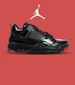 کتانی ساقدار زنانه و مردانه مشکی Nike air jordan 4 مدل 6818