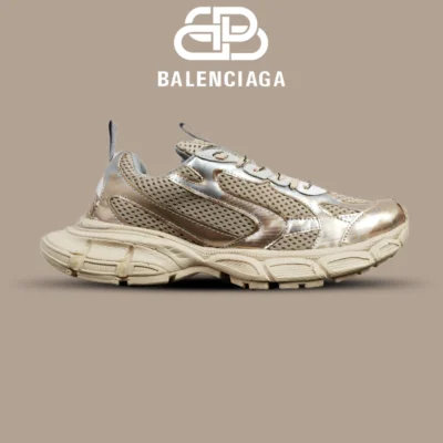 کفش کتانی مردانه و زنانه طلایی Balenciaga 3XL مدل 5134