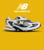 کفش کتانی مردانه و زنانه طوسی زرد مشکی NEW BALANCE 725 مدل 7387