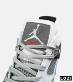 کتانی ساقدار زنانه و مردانه سفید طوسی آبی Nike air jordan 4 مدل 8245 - Image 5