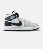 کفش کتانی بزرگ پا ساقدار سفید سرمه ای طوسی NIKE AIR Jordan 1 مدل 8308