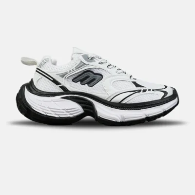 کفش کتانی مردانه و زنانه سفید مشکی BALENCIAGA مدل 8699