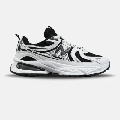کفش کتانی مردانه و زنانه سفید مشکی NEW BALANCE 990 مدل 8515