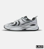 کفش کتانی مردانه و زنانه سفید طوسی آبی NEW BALANCE 990 مدل 8516 - تصویر 2