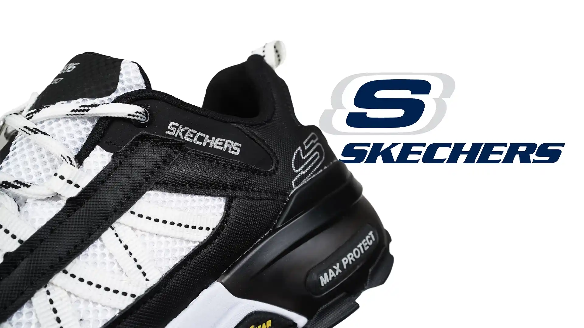 کفش کتانی طبی ورزشی سفید مشکی SKECHERS max protect مدل 8557 1 hp 70 11zon