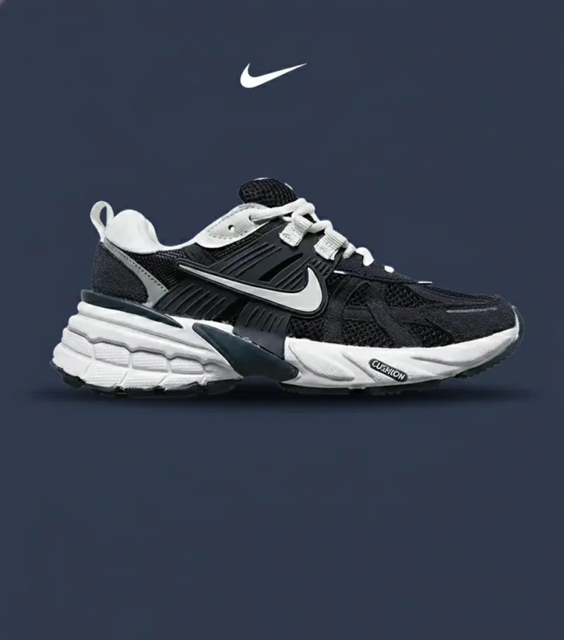 کفش کتانی مردانه و زنانه سرمه ای سفید  Nike Cushlon V2K مدل 8359 - تصویر 1
