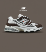 کفش کتانی مردانه و زنانه سفید قهوه ای NEW BALANCE 758 مدل 9025