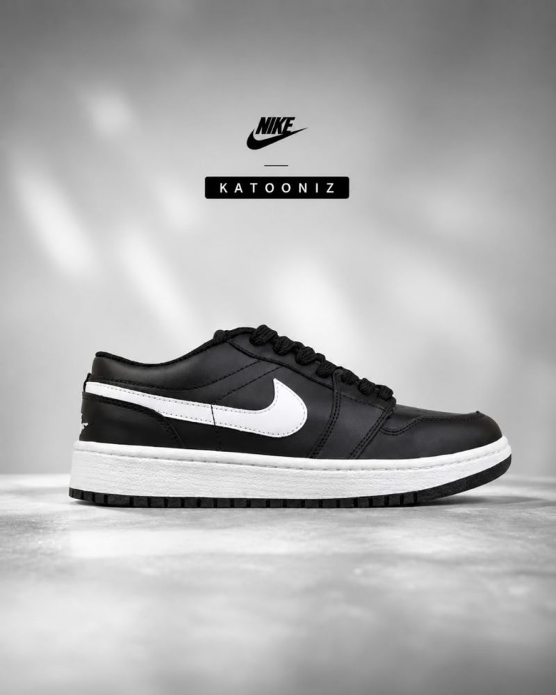 کتانی نایک ایر فورس مشکی سفید مردانه و زنانه | مدل 9166 | Nike Air Force - Image 1